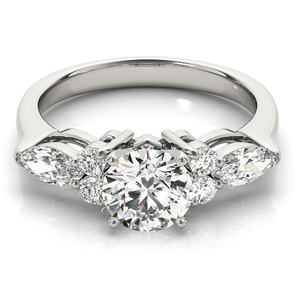 Splendid Fancy Shape Remounts Marquise Diamond Engagement Ring in 10K/14K gold and platinum with certified lab-grown or natural diamonds