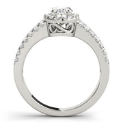Enchanted Halo Oval Diamond Engagement Ring in 10K/14K gold and platinum with certified lab-grown or natural diamonds