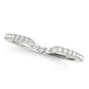 Shared Prong Curved Half Eternity Ring in Gold & Platinum