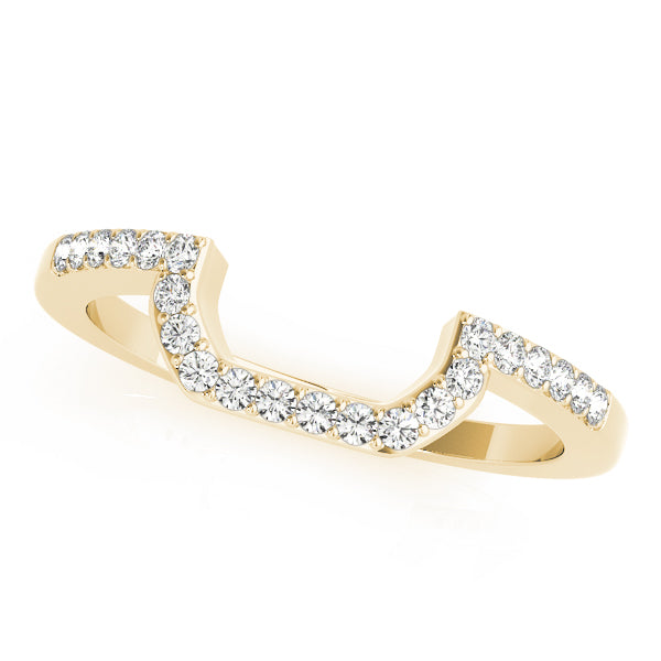 Prong Set Curved Half Eternity Ring in 10K/14K gold and platinum with certified lab-grown or natural diamonds