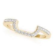 Prong Set Curved Half Eternity Ring in 10K/14K gold and platinum with certified lab-grown or natural diamonds