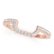 Prong Set Curved Half Eternity Ring in Gold & Platinum