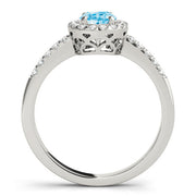 Resplendent Halo Oval Diamond Engagement Ring in 10K/14K gold and platinum with certified lab-grown or natural diamonds