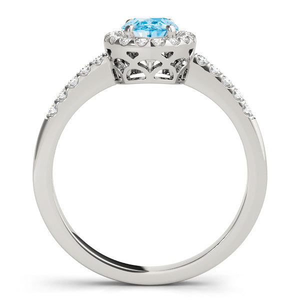 Prong Set Curved Half Eternity Ring in Gold & Platinum