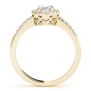 Resplendent Halo Oval Diamond Engagement Ring in 10K/14K gold and platinum with certified lab-grown or natural diamonds