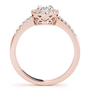 Resplendent Halo Oval Diamond Engagement Ring in 10K/14K gold and platinum with certified lab-grown or natural diamonds