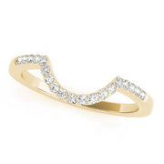 Single Row Curved Half Eternity Ring in 10K/14K gold and platinum with certified lab-grown or natural diamonds