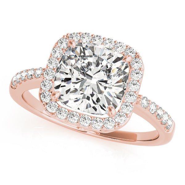 Shared Prong Curved Half Eternity Ring in Gold & Platinum