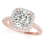 Shared Prong Curved Half Eternity Ring in Gold & Platinum