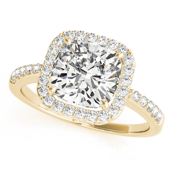 Shared Prong Curved Half Eternity Ring in 10K/14K gold and platinum with certified lab-grown or natural diamonds