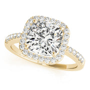 Shared Prong Curved Half Eternity Ring in 10K/14K gold and platinum with certified lab-grown or natural diamonds