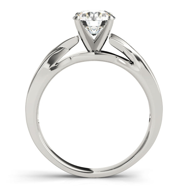 Vintage-Inspired Solitaire Round Diamond Engagement Ring in 10K/14K gold and platinum with certified lab-grown or natural diamonds