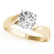 Luxe Solitaires Round Diamond Engagement Ring in 10K/14K gold and platinum with certified lab-grown or natural diamonds