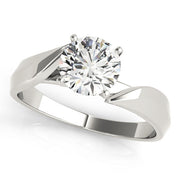 Luxe Solitaires Round Diamond Engagement Ring in 10K/14K gold and platinum with certified lab-grown or natural diamonds