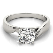 Luxe Solitaires Round Diamond Engagement Ring in 10K/14K gold and platinum with certified lab-grown or natural diamonds