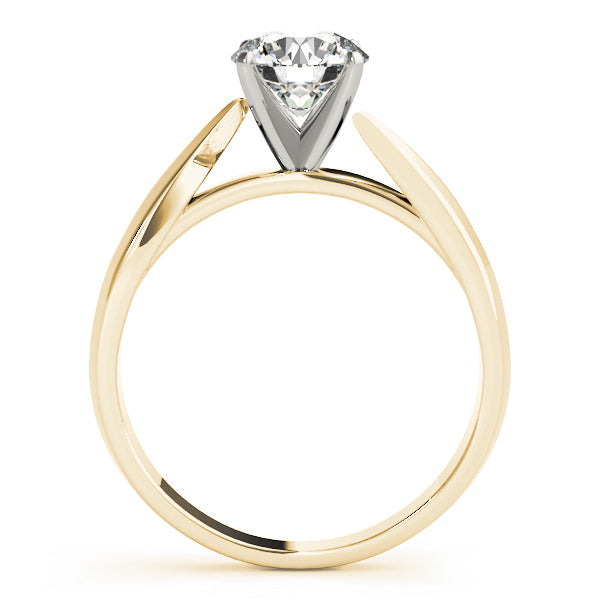 Luxe Solitaires Round Diamond Engagement Ring in 10K/14K gold and platinum with certified lab-grown or natural diamonds