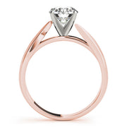Luxe Solitaires Round Diamond Engagement Ring in 10K/14K gold and platinum with certified lab-grown or natural diamonds