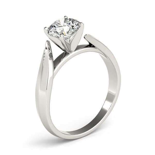 Luxe Solitaires Round Diamond Engagement Ring in 10K/14K gold and platinum with certified lab-grown or natural diamonds
