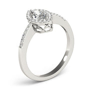 Artisan Halo Marquise Diamond Engagement Ring in 10K/14K gold and platinum with certified lab-grown or natural diamonds