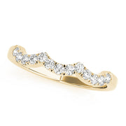 Curved Bands Half Eternity Ring in 10K/14K gold and platinum with certified lab-grown or natural diamonds