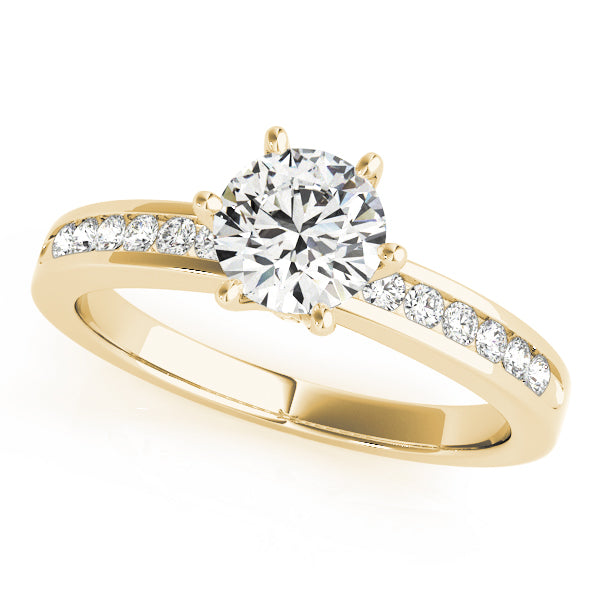 Eternal Channel-Set Round Diamond Engagement Ring in 10K/14K gold and platinum with certified lab-grown or natural diamonds