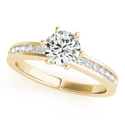 Eternal Channel-Set Round Diamond Engagement Ring in 10K/14K gold and platinum with certified lab-grown or natural diamonds