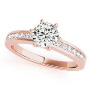 Eternal Channel-Set Round Diamond Engagement Ring in 10K/14K gold and platinum with certified lab-grown or natural diamonds