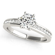Eternal Channel-Set Round Diamond Engagement Ring in 10K/14K gold and platinum with certified lab-grown or natural diamonds