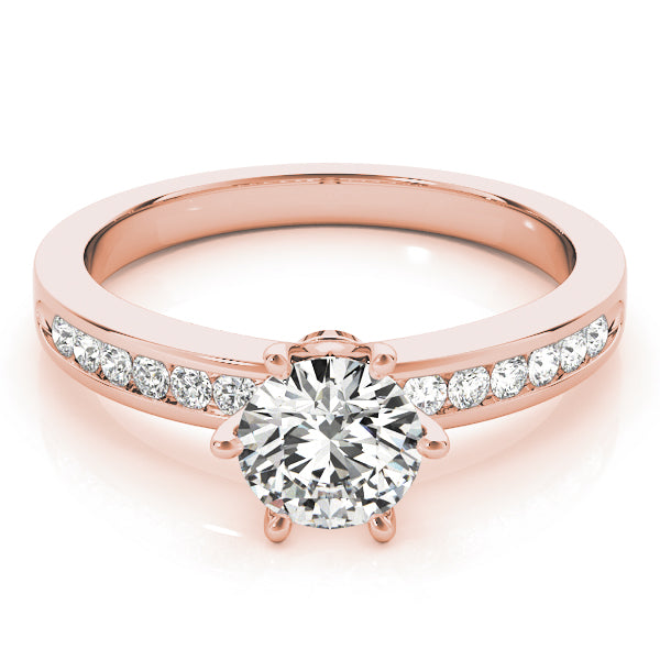 Eternal Channel-Set Round Diamond Engagement Ring in 10K/14K gold and platinum with certified lab-grown or natural diamonds