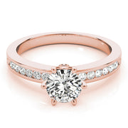 Eternal Channel-Set Round Diamond Engagement Ring in 10K/14K gold and platinum with certified lab-grown or natural diamonds