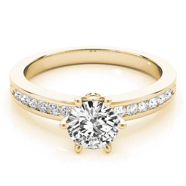 Eternal Channel-Set Round Diamond Engagement Ring in 10K/14K gold and platinum with certified lab-grown or natural diamonds