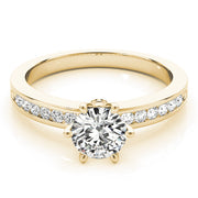 Eternal Channel-Set Round Diamond Engagement Ring in 10K/14K gold and platinum with certified lab-grown or natural diamonds