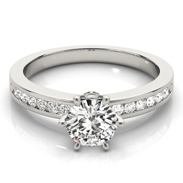 Eternal Channel-Set Round Diamond Engagement Ring in 10K/14K gold and platinum with certified lab-grown or natural diamonds