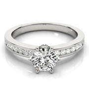 Eternal Channel-Set Round Diamond Engagement Ring in 10K/14K gold and platinum with certified lab-grown or natural diamonds