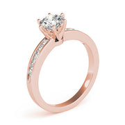 Eternal Channel-Set Round Diamond Engagement Ring in 10K/14K gold and platinum with certified lab-grown or natural diamonds