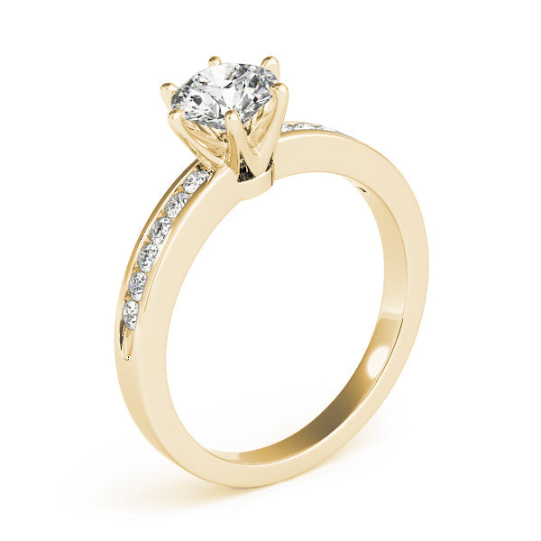 Eternal Channel-Set Round Diamond Engagement Ring in 10K/14K gold and platinum with certified lab-grown or natural diamonds