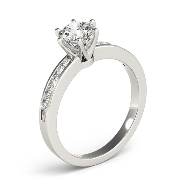 Eternal Channel-Set Round Diamond Engagement Ring in 10K/14K gold and platinum with certified lab-grown or natural diamonds