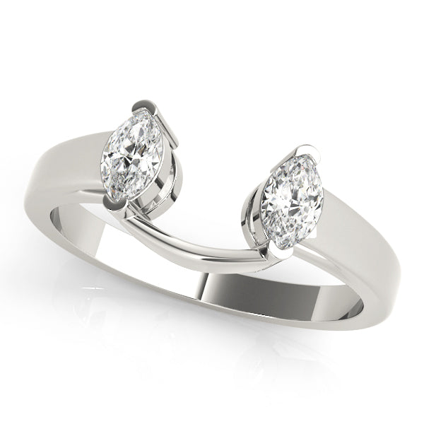 Wraps & Inserts Half Eternity Ring in Gold & Platinum