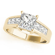 Celestial Fancy Shape Remounts Princess Diamond Engagement Ring in 10K/14K gold and platinum with certified lab-grown or natural diamonds