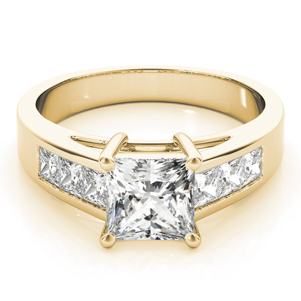 Celestial Fancy Shape Remounts Princess Diamond Engagement Ring in 10K/14K gold and platinum with certified lab-grown or natural diamonds