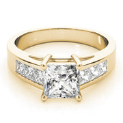 Celestial Fancy Shape Remounts Princess Diamond Engagement Ring in 10K/14K gold and platinum with certified lab-grown or natural diamonds