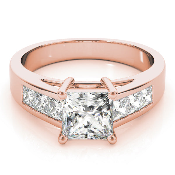 Celestial Fancy Shape Remounts Princess Diamond Engagement Ring in 10K/14K gold and platinum with certified lab-grown or natural diamonds