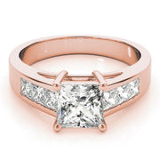 Celestial Fancy Shape Remounts Princess Diamond Engagement Ring in 10K/14K gold and platinum with certified lab-grown or natural diamonds
