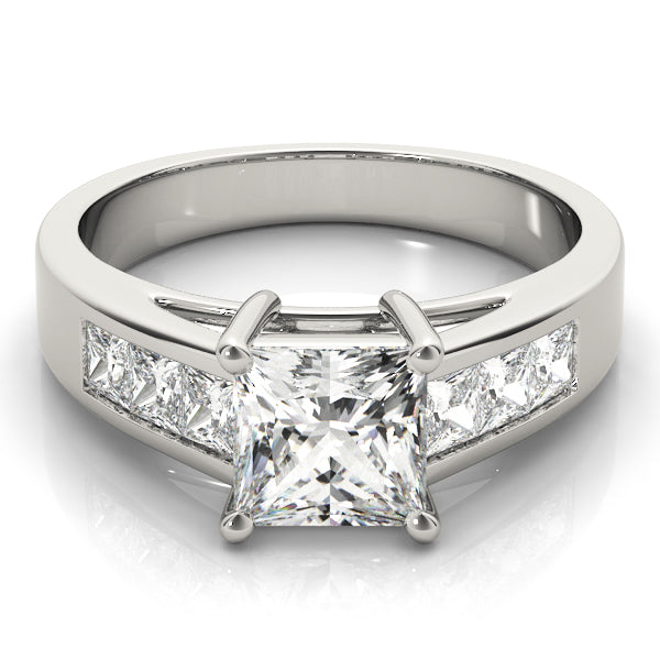 Celestial Fancy Shape Remounts Princess Diamond Engagement Ring in 10K/14K gold and platinum with certified lab-grown or natural diamonds