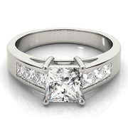 Celestial Fancy Shape Remounts Princess Diamond Engagement Ring in 10K/14K gold and platinum with certified lab-grown or natural diamonds