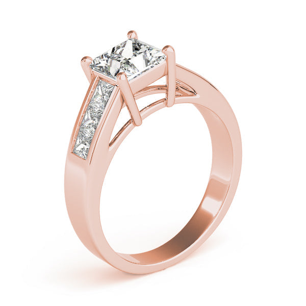 Celestial Fancy Shape Remounts Princess Diamond Engagement Ring in 10K/14K gold and platinum with certified lab-grown or natural diamonds
