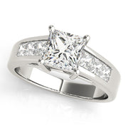 Celestial Fancy Shape Remounts Princess Diamond Engagement Ring in 10K/14K gold and platinum with certified lab-grown or natural diamonds