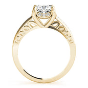 Graceful Prong-Set Cushion Diamond Engagement Ring in 10K/14K gold and platinum with certified lab-grown or natural diamonds