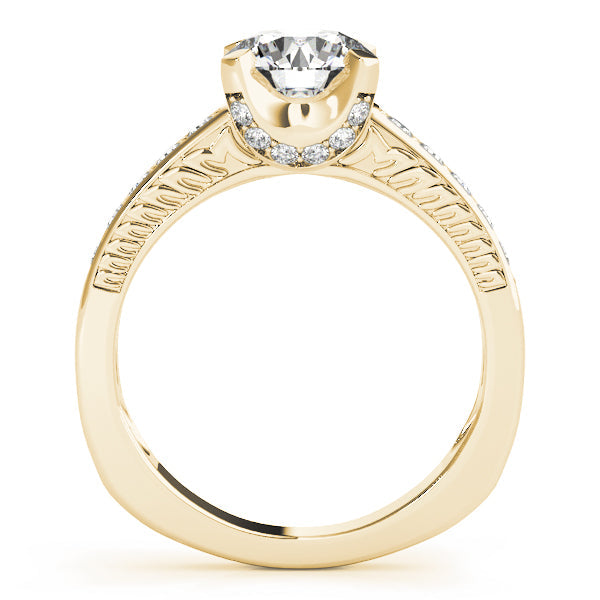 Resplendent Channel-Set Round Diamond Engagement Ring in 10K/14K gold and platinum with certified lab-grown or natural diamonds