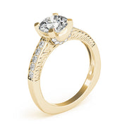 Resplendent Channel-Set Round Diamond Engagement Ring in 10K/14K gold and platinum with certified lab-grown or natural diamonds